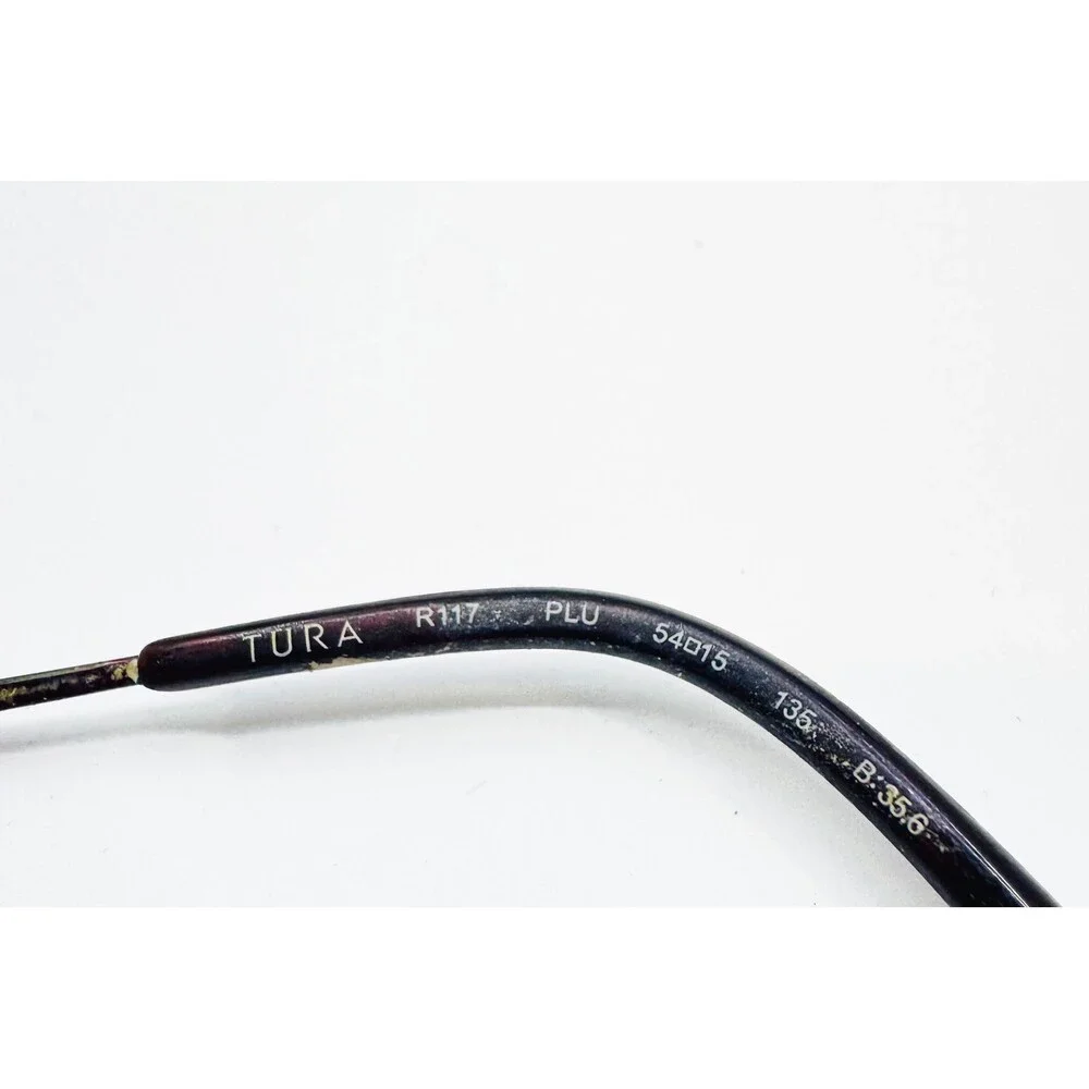 Tura Eyeglasses Women Purple R117 PLU Cat Eye Metal Frames 54-15-135